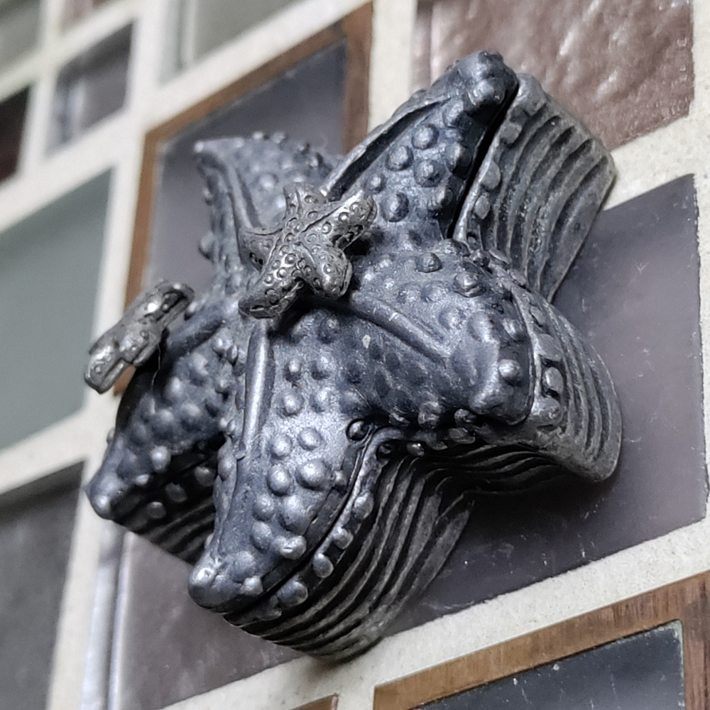 Vintage Torino Starfish Pewter Trinket/brooch/earrings set - Picture 3 of 12